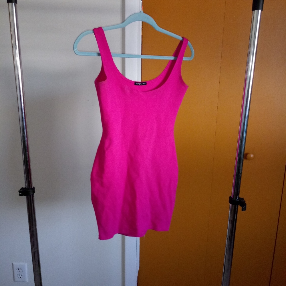 Pink mini dress